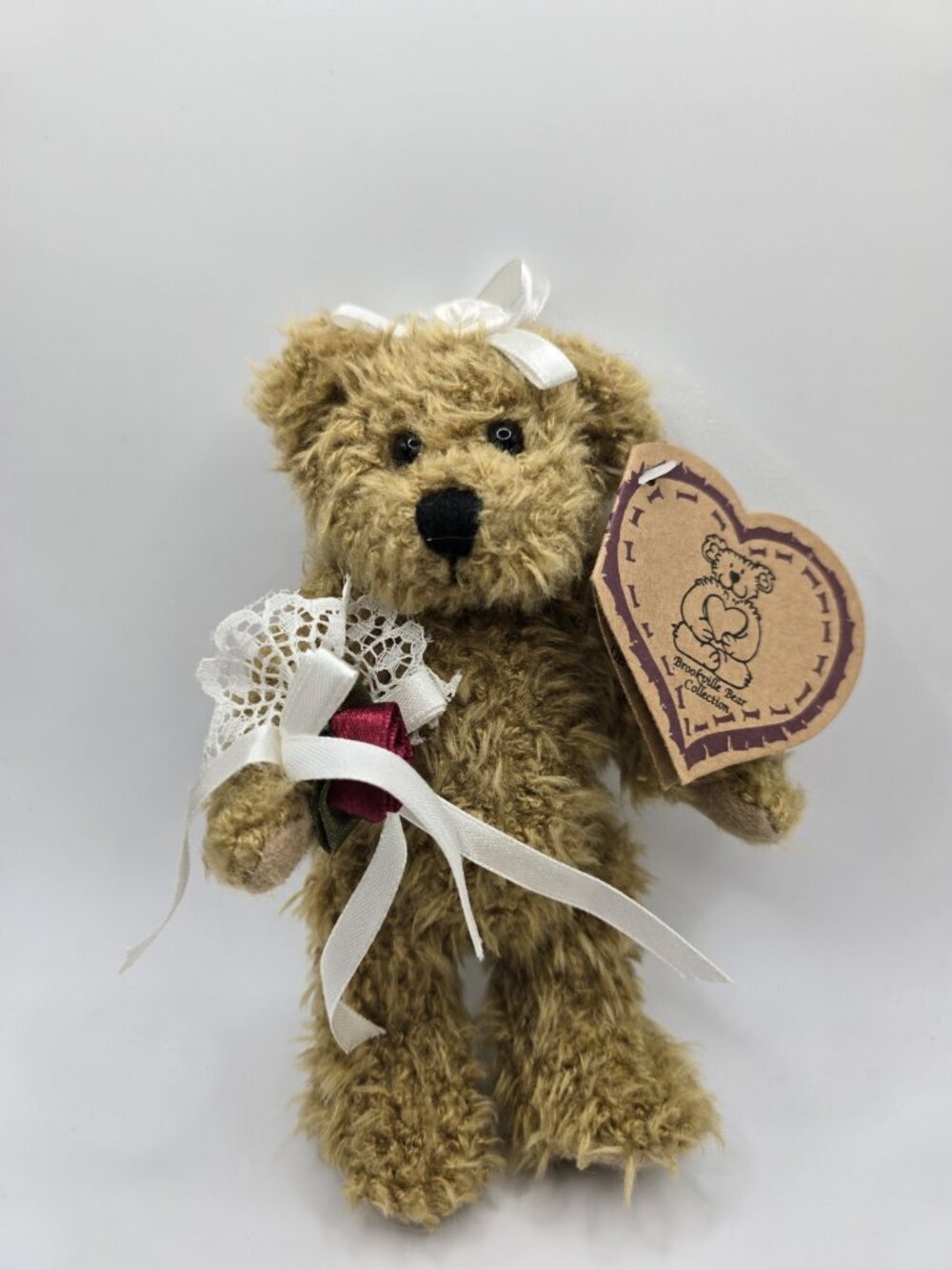 Brookville Bear Collection Wedding Bear Dandee 6" Vintage Stuffed Animal